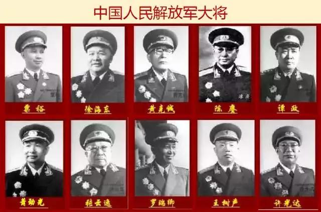 中国的开国上将名单全集(开国十大上将军衔)