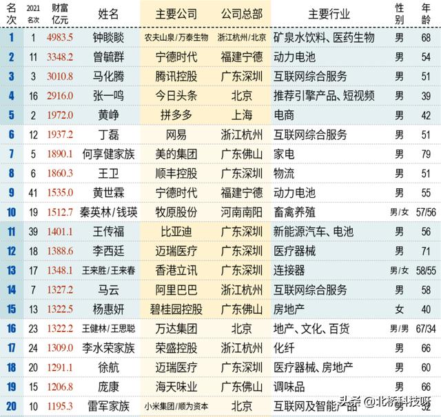 中国首富排行榜(全国首富第一名)