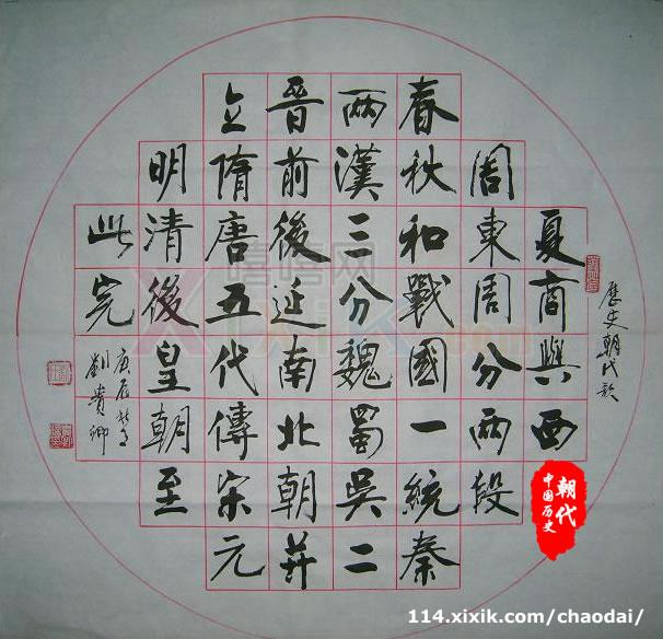 中国历史朝代顺序表图存在时间(朝代顺序表顺口溜)