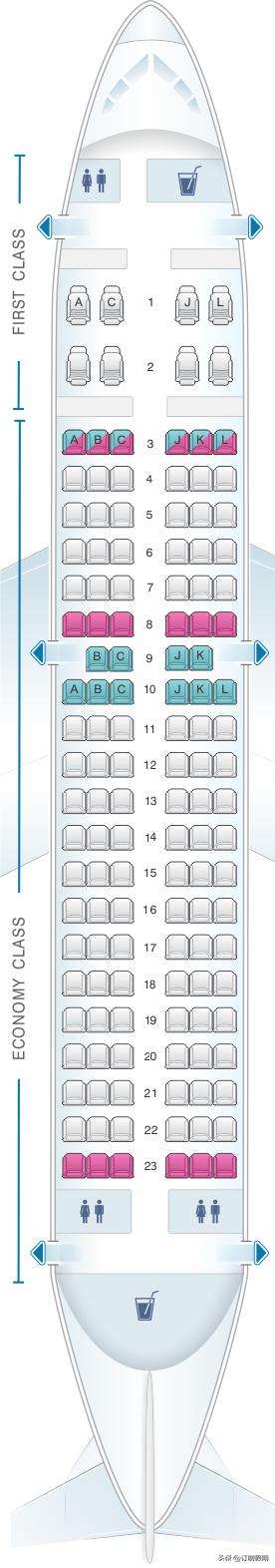a321飞机座位分布图川航(川航a321飞机座位分布图)