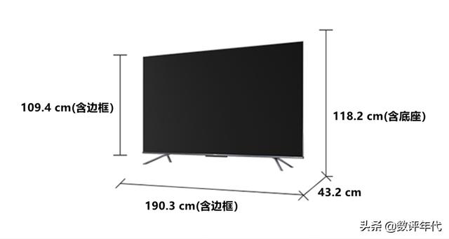 电视机尺寸一览表85寸(电视机尺寸长宽对照表)